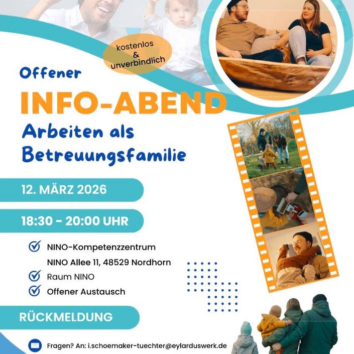 📣 𝐈𝐧𝐟𝐨𝐫𝐦𝐚𝐭𝐢𝐨𝐧𝐬𝐚𝐛𝐞𝐧𝐝 𝐚𝐦 𝟏𝟐. 𝐌𝐚̈𝐫𝐳 𝟐𝟎𝟐𝟔
Das Eylarduswerk sucht 𝐁𝐞𝐭𝐫𝐞𝐮𝐮𝐧𝐠𝐬𝐟𝐚𝐦𝐢𝐥𝐢𝐞𝐧 – Menschen, mit pädagogischem... 📣 𝐈𝐧𝐟𝐨𝐫𝐦𝐚𝐭𝐢𝐨𝐧𝐬𝐚𝐛𝐞𝐧𝐝 𝐚𝐦 𝟏𝟐. 𝐌𝐚̈𝐫𝐳 𝟐𝟎𝟐𝟔
Das Eylarduswerk sucht 𝐁𝐞𝐭𝐫𝐞𝐮𝐮𝐧𝐠𝐬𝐟𝐚𝐦𝐢𝐥𝐢𝐞𝐧 – Menschen, mit pädagogischem...